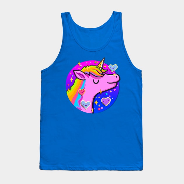 Pretty Pink Unicorn Tank Top by AlondraHanley